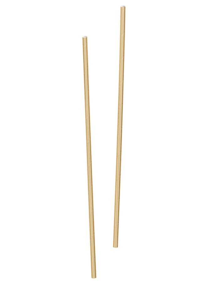 Unique Party Shimmering Gold Foil Paper Straws - 8.25" (Pack of 10) | Elegant Design & Biodegradable Materials | Perfect for Any Event - Image 1